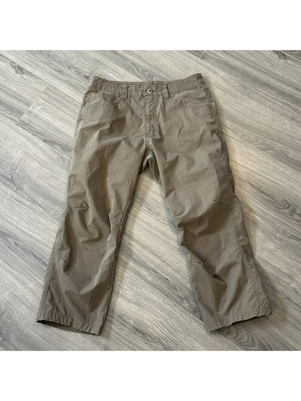 Patagonia Pants Mens Tag 34 Fits 32x24 Olive Tenpenny Organic Cotton Nylon Crop